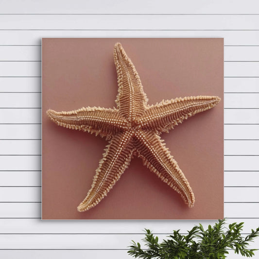 Detail van Zeesterlicht, kunstwerk met zeester in symmetrische vorm