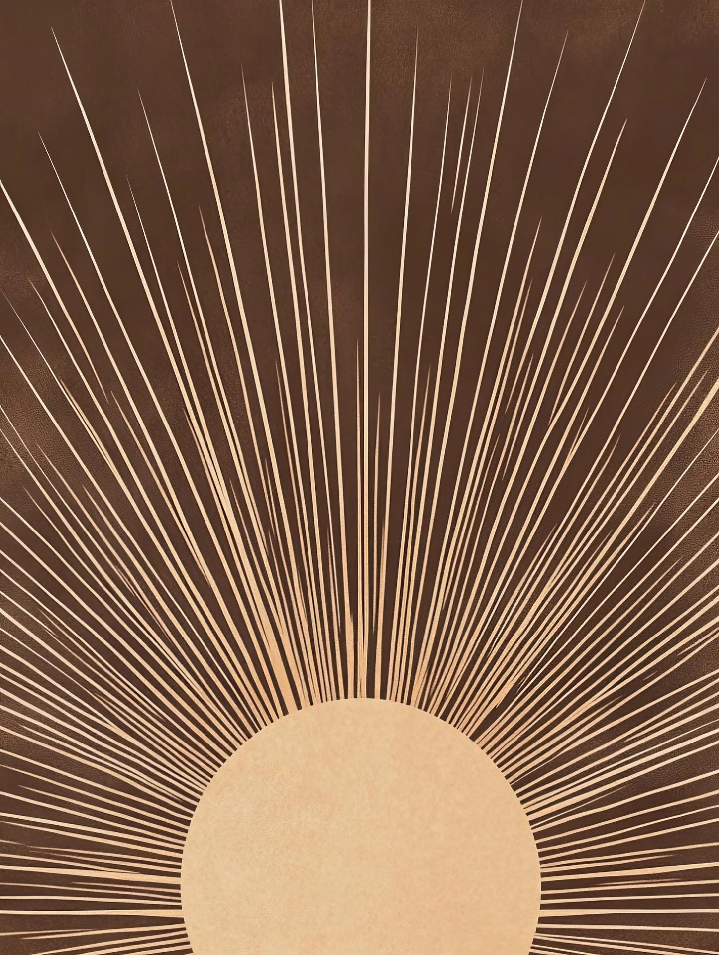 Minimalistisch zonontwerp met strakke gouden lijnen op donkere achtergrond in symmetrische compositie