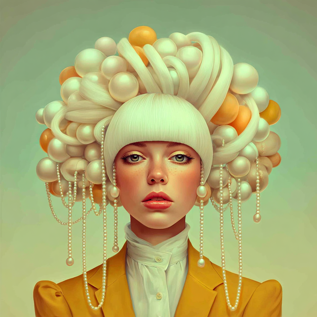 Volledige weergave van Aurelina, portret met warme tinten en stijlvolle uitstraling
