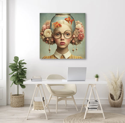 Dagdroom wandkunst in licht interieur met zachte kleuren en verfijnde sfeer
