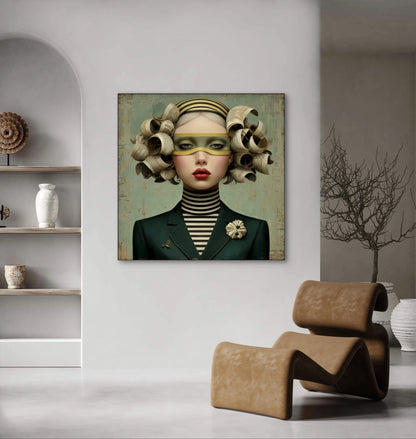 Elaris wandkunst in modern interieur met natuurlijke tinten en elegante details
