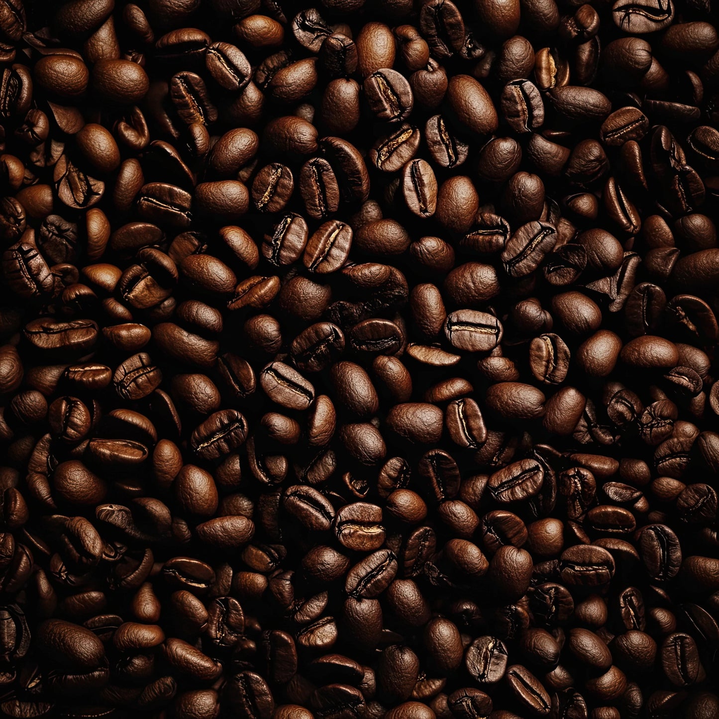 Volledige weergave van Essentie van Espresso met close-up van koffiebonen in warme donkere tinten
