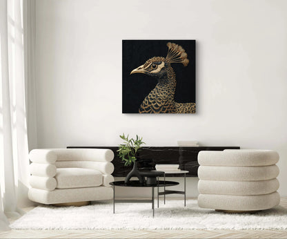 Mock-up van Kroonveer aan de muur tussen twee witte fauteuils  
