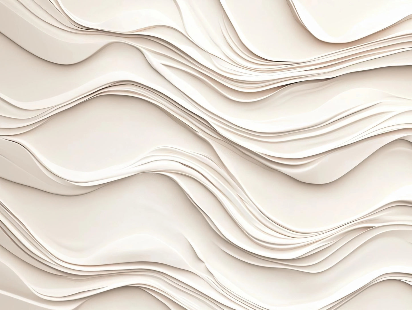 Volledige weergave van het abstracte kunstwerk Layer by Line met ritmische, gelaagde lijnen in neutrale tinten
