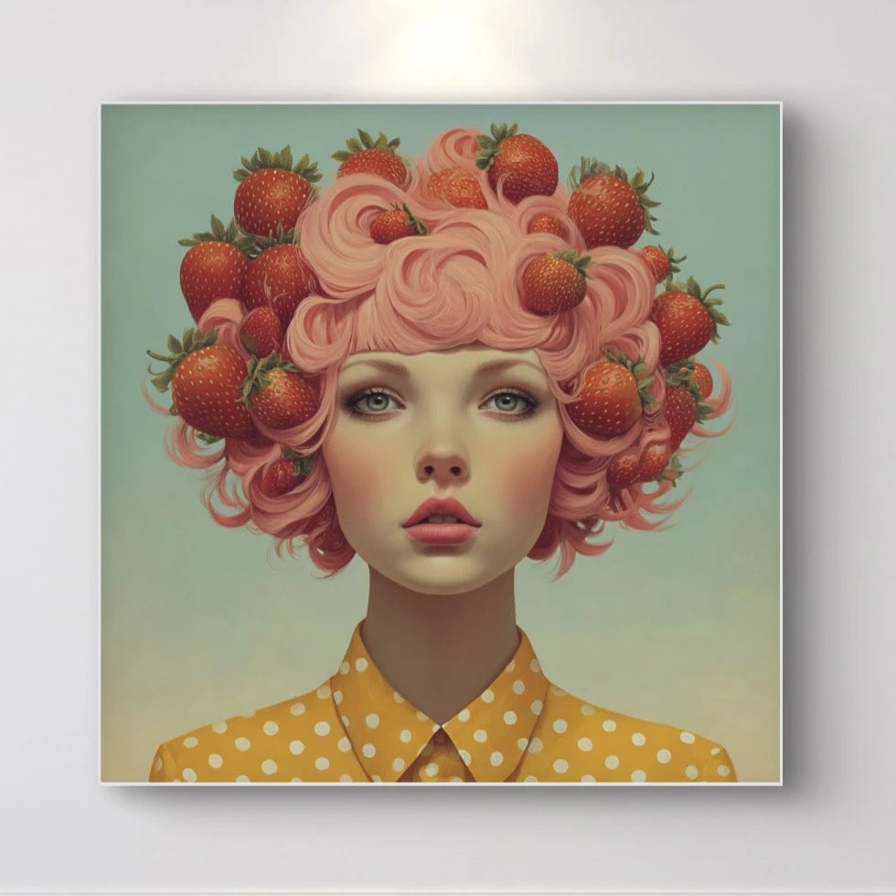 Detail van Lunaberry met zachte kleuren, bessenaccenten en delicate lichtschakering
