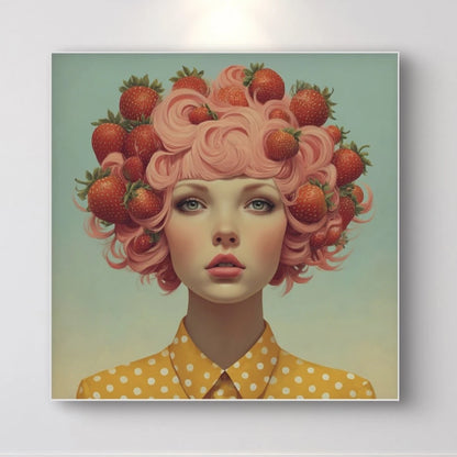 Detail van Lunaberry met zachte kleuren, bessenaccenten en delicate lichtschakering
