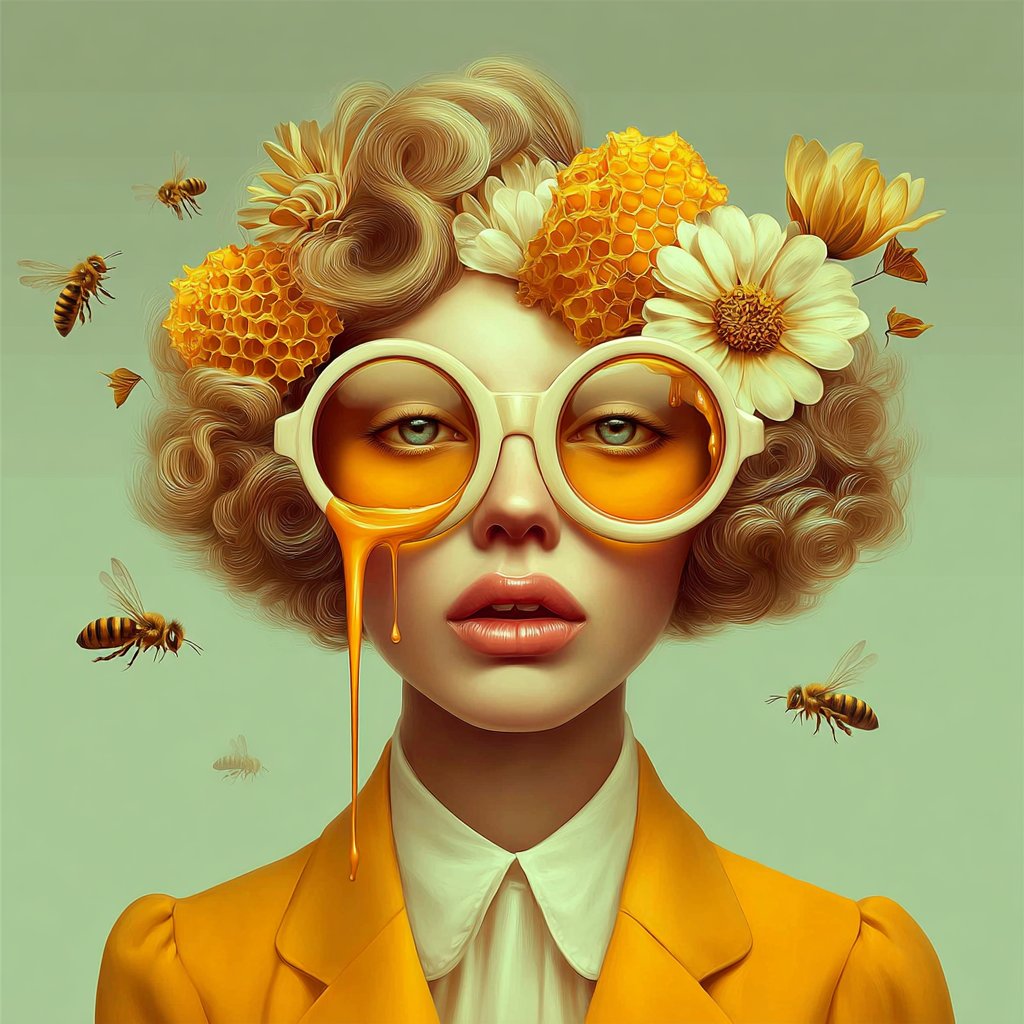 Volledige weergave van Meliora, portretkunst met warme kleuren en elegante lichtval
