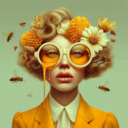 Volledige weergave van Meliora, portretkunst met warme kleuren en elegante lichtval
