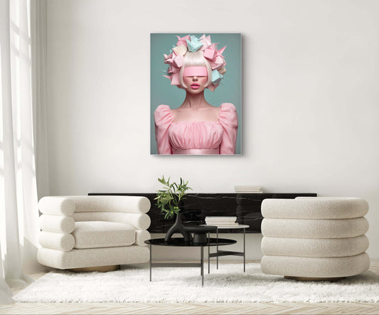 Rozemarijn wandkunst in modern interieur met pastelkleuren en zachte lichtval
