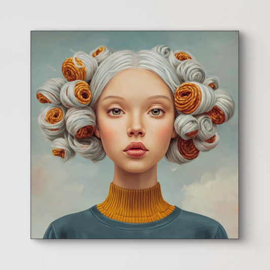 Detail van Solaryn met subtiele kleurovergangen en zachte expressie
