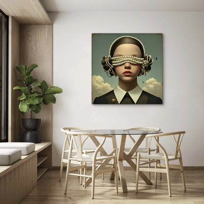 Veloria wandkunst in modern interieur met klassieke sfeer en zachte tinten
