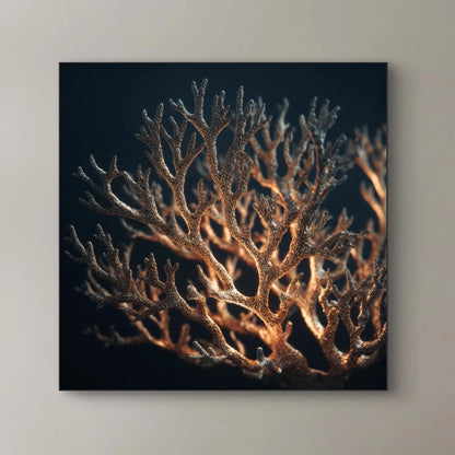 Detail van koraalstructuur met subtiele gloed en textuur  
