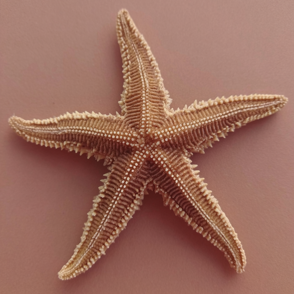 Zeesterlicht, artistiek kunstwerk van een zeester tegen zachte achtergrond
