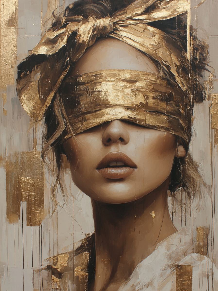 Volledige weergave van Zonhuid, portretkunst met verfijnde kleurtonen en elegante uitstraling
